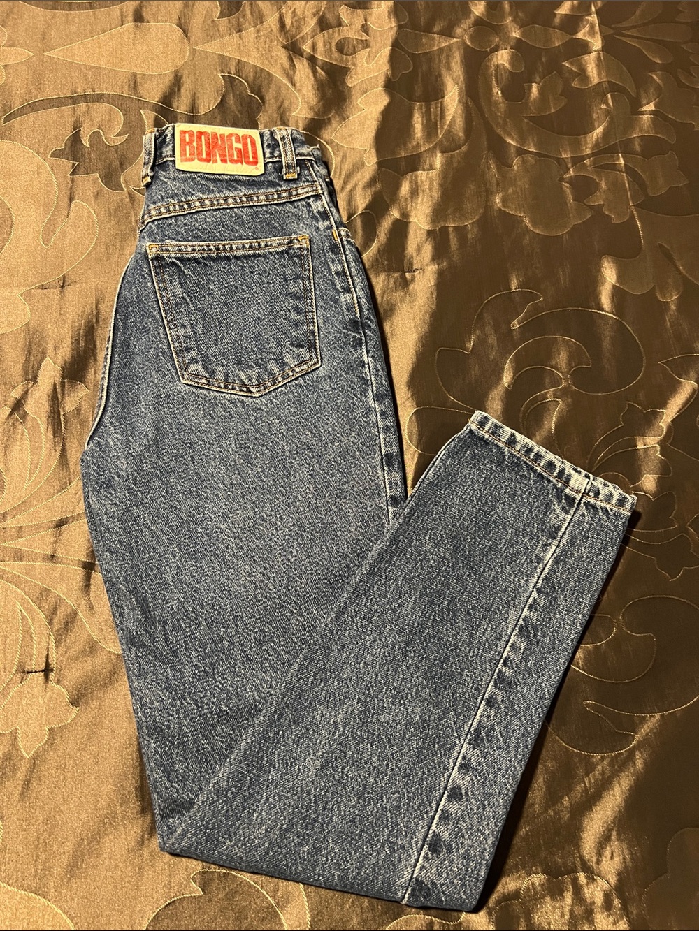 VTG 90s BONGO High Waist Tapered Leg Denim Jeans Dark Stone Women’s 3R